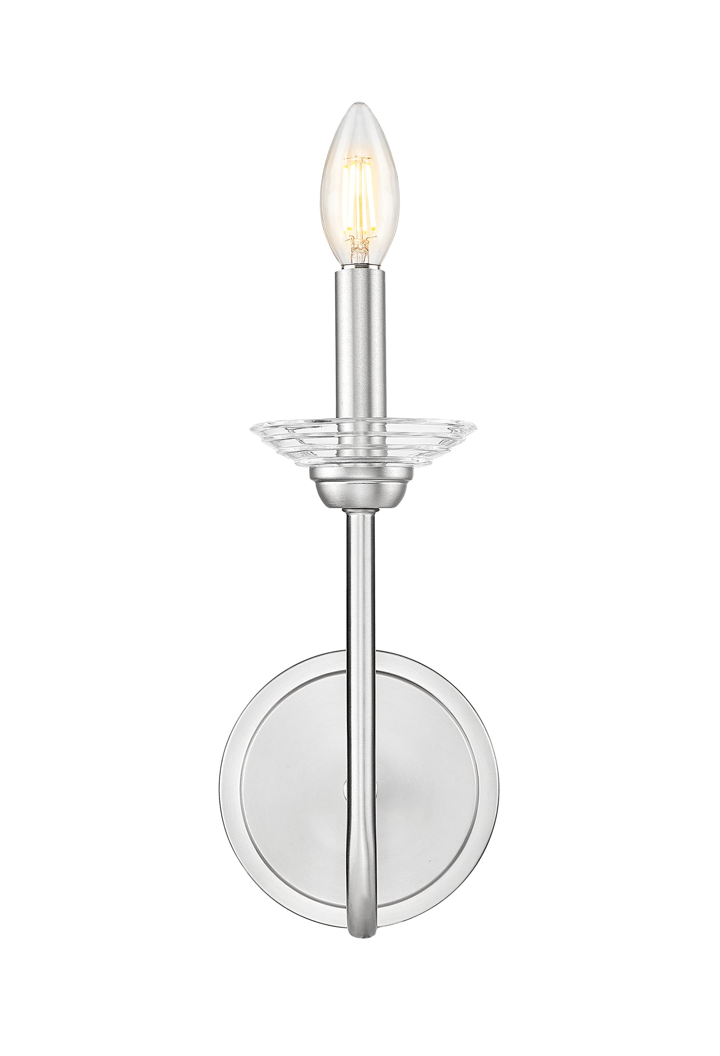 352-1S-BN - Allistair 1 Light Wall 12" Sconce - Brushed Nickel