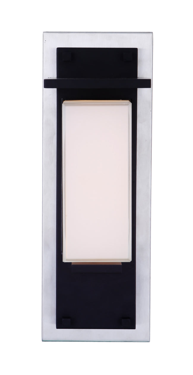 ZA2502-SSMN-LED - Heights 1 Light 15" High Outdoor Wall Lantern - Stainless Steel / Midnight