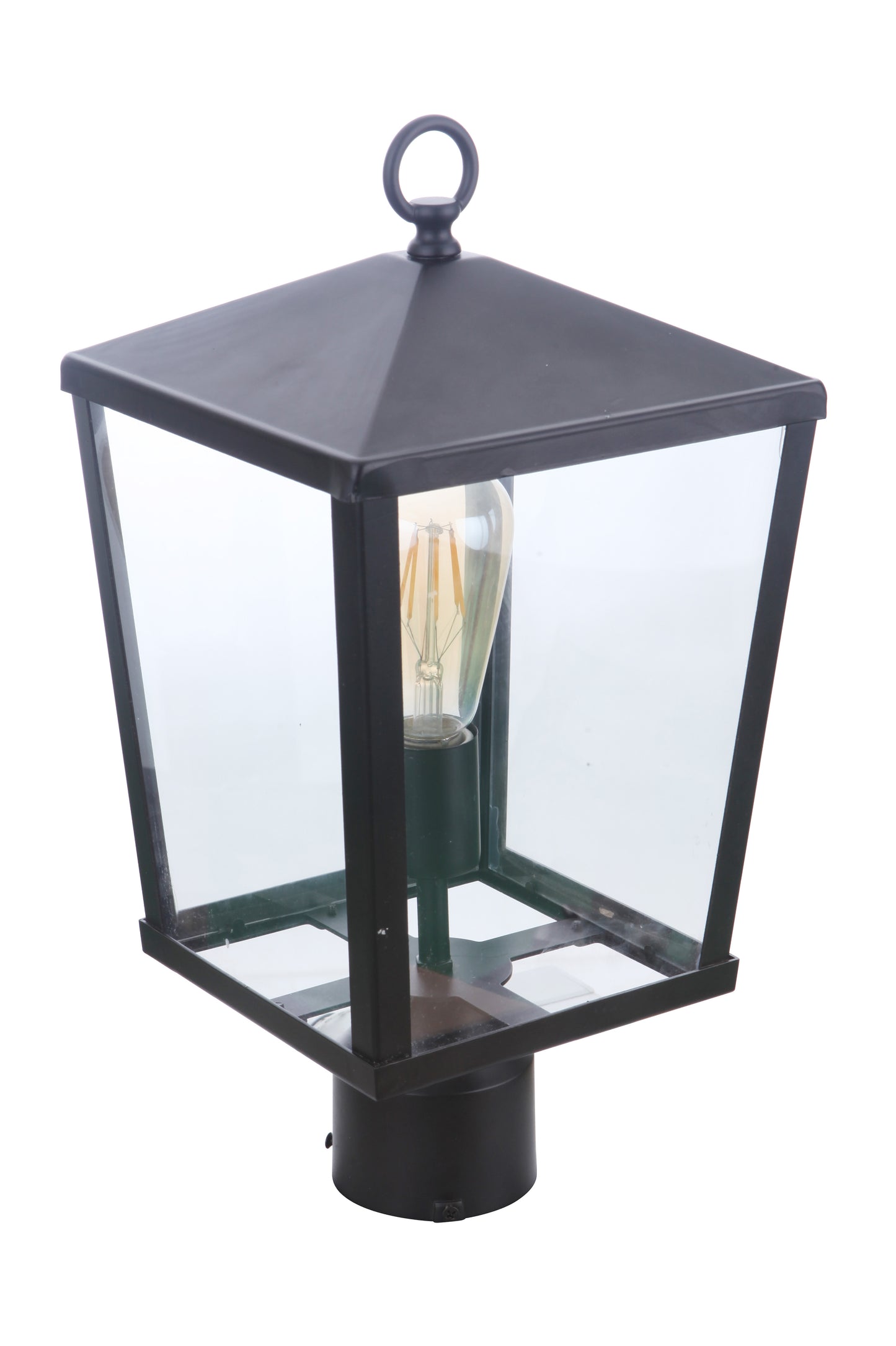 ZA4615-MN - Olsen 1 Light 16" High Post Mount - Midnight