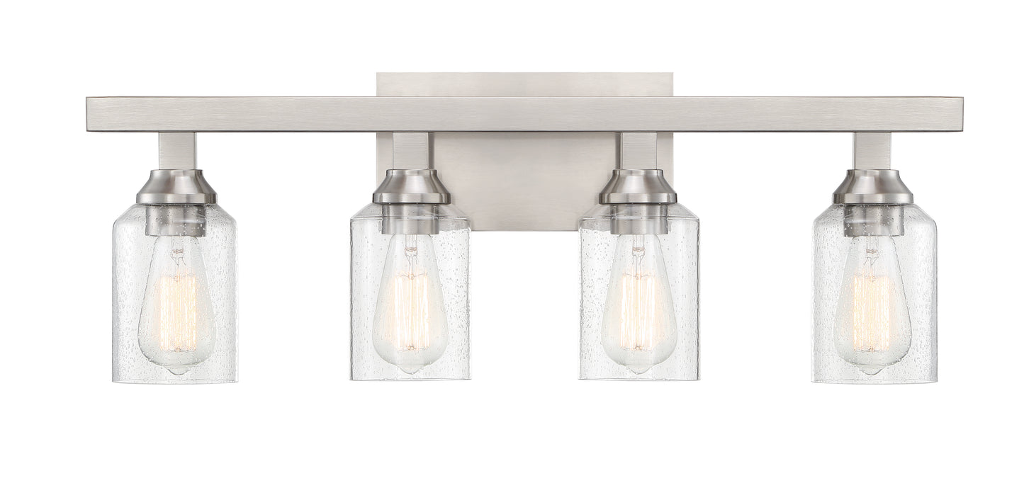 53104-BNK - Chicago 4 Light 28" Wide Vanity Light - Brushed Nickel