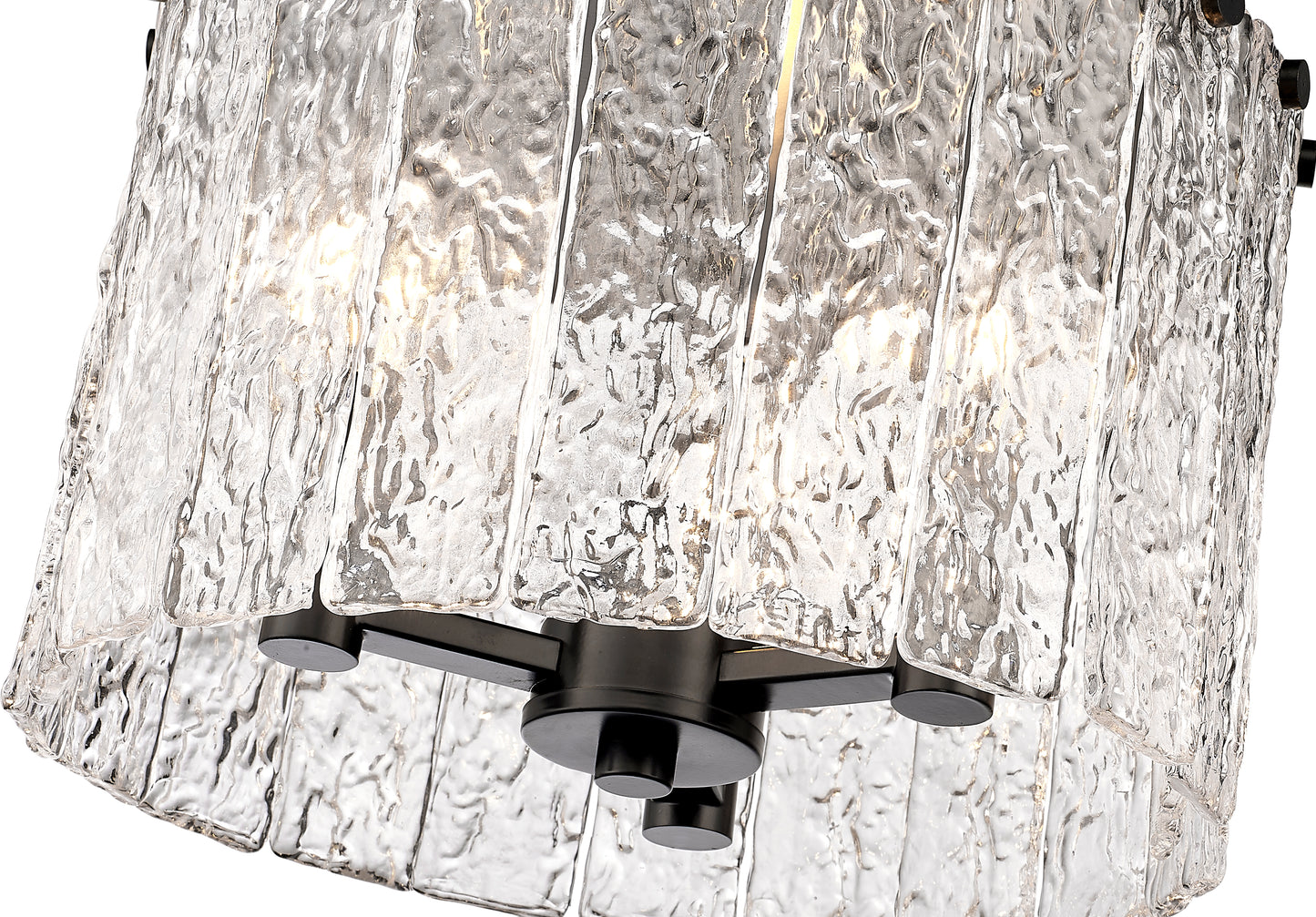 1943F12-MB - Glacier 3 Light Flush 12" Mount - Matte Black
