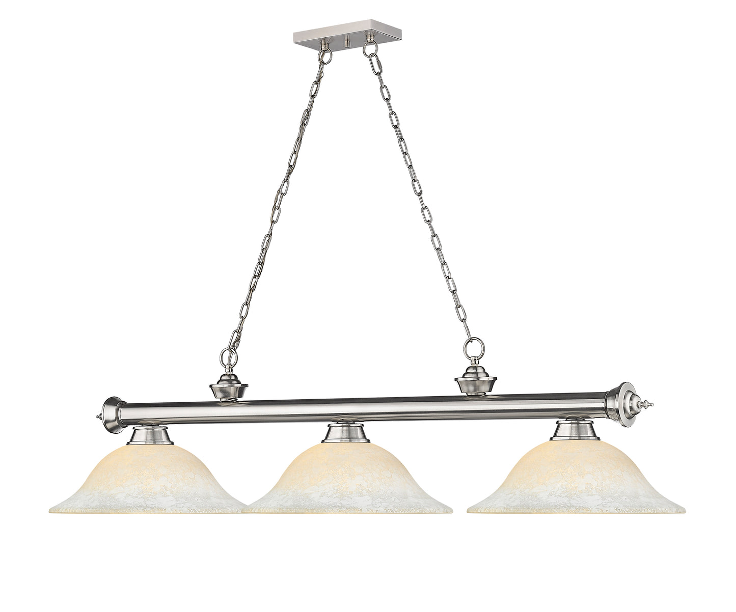 2306-3BN-WM16 - Cordon 3 Light 58" Billiard - Brushed Nickel