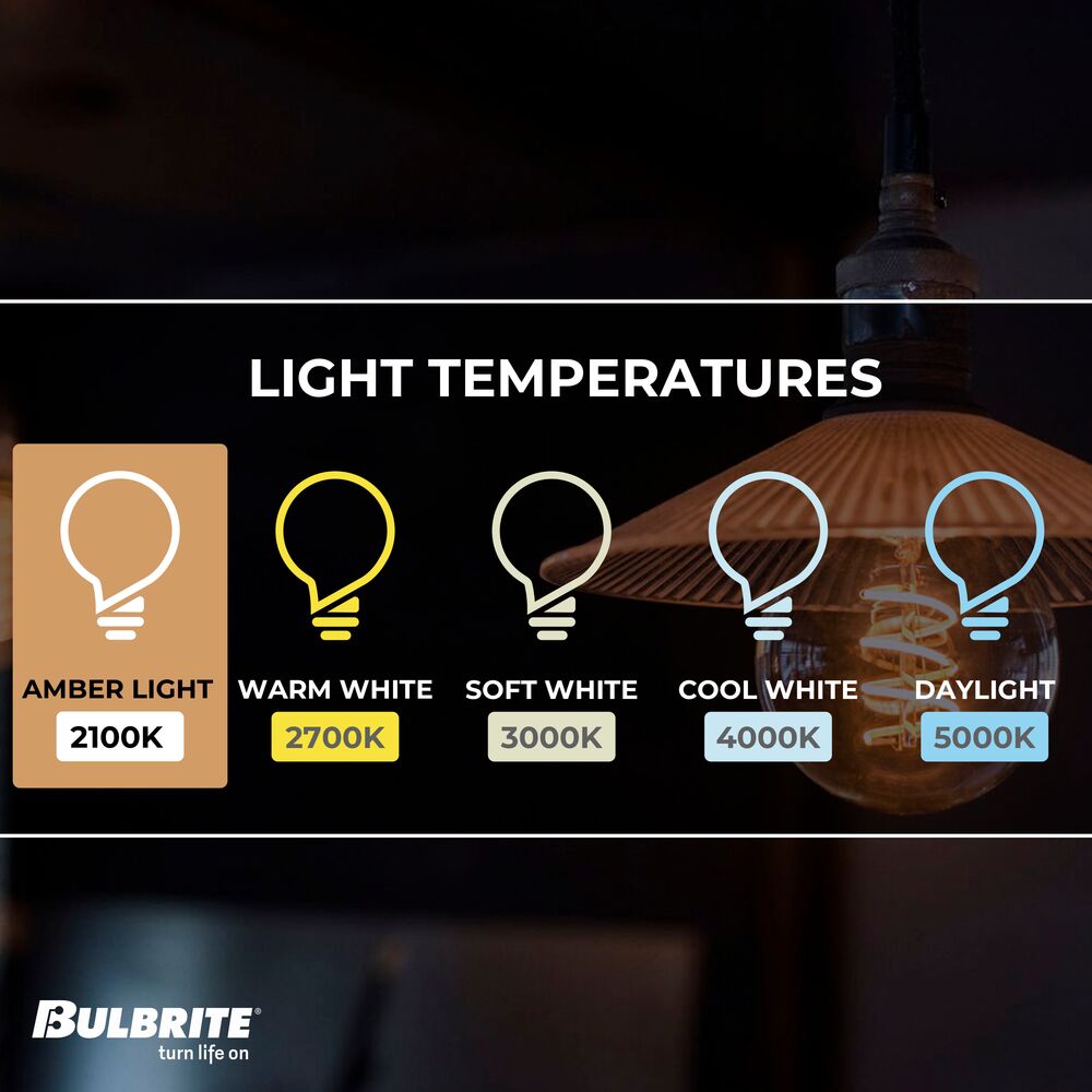 776516 - Filaments Dimmable G25 Clear Medium Base LED Light Bulb - 4.5 Watt - 2100K - 4 Pack
