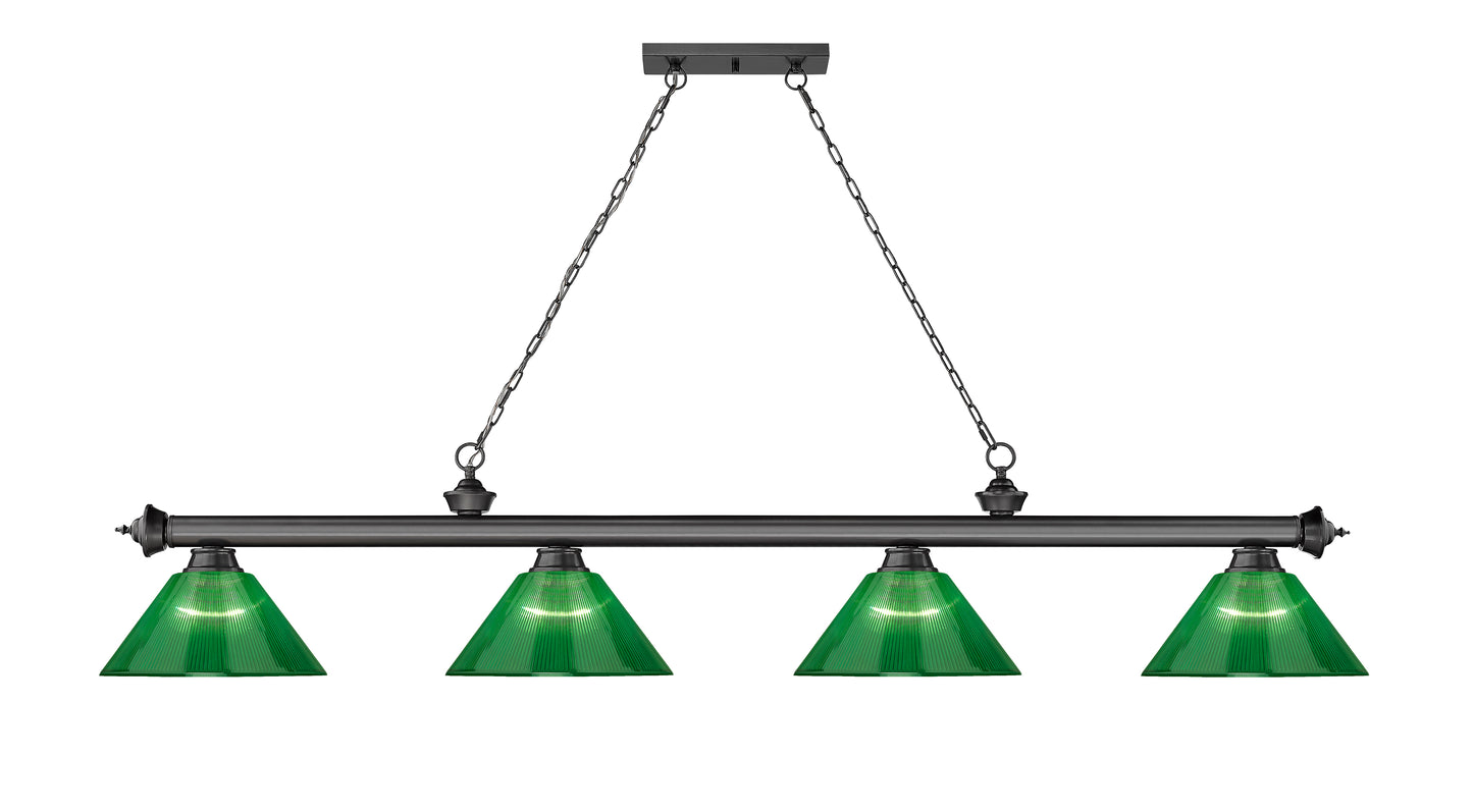 2306-4BP-ARG - Cordon 4 Light 81" Billiard - Bronze Plate