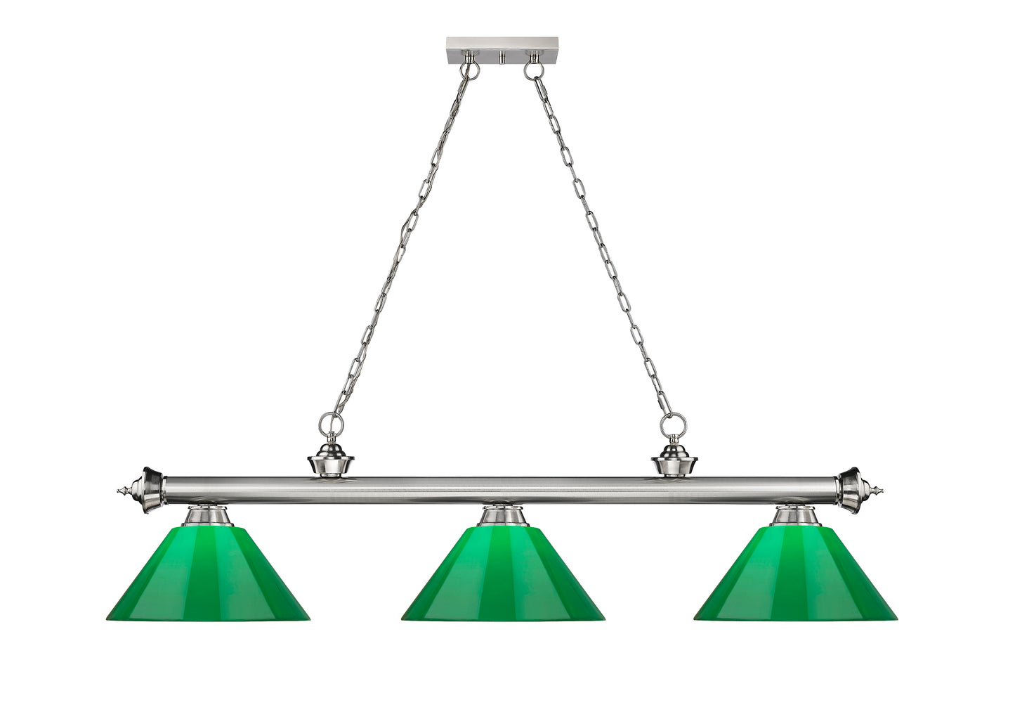 2306-3BN-PGR - Cordon 3 Light 57" Billiard - Brushed Nickel