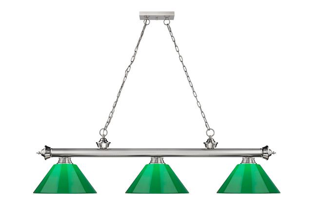 2306-3BN-PGR - Cordon 3 Light 57" Billiard - Brushed Nickel