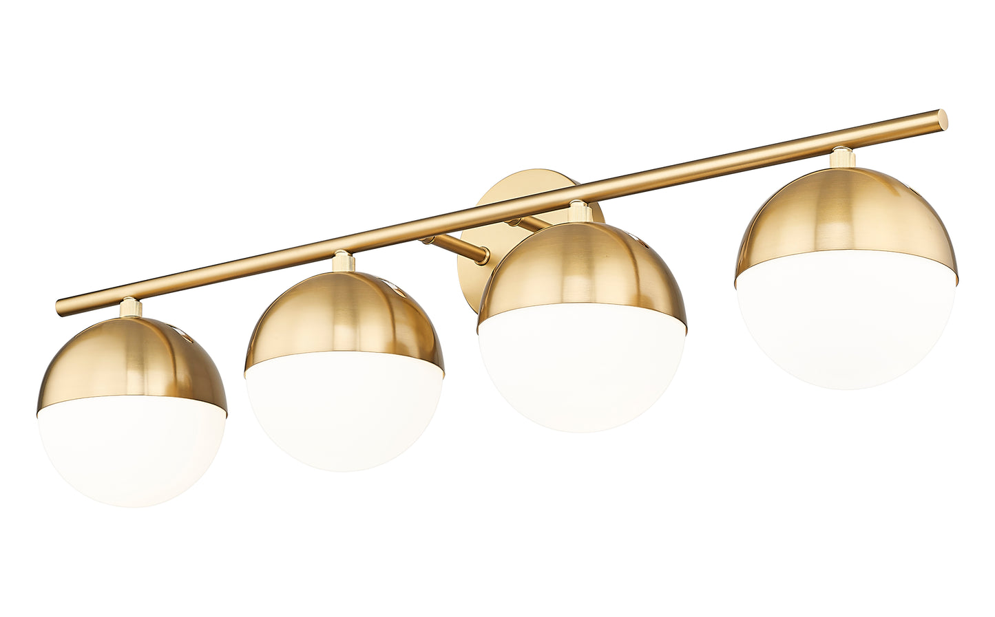 7517-4V-MGLD - Realm Sphere 4 Light 32" Vanity - Modern Gold