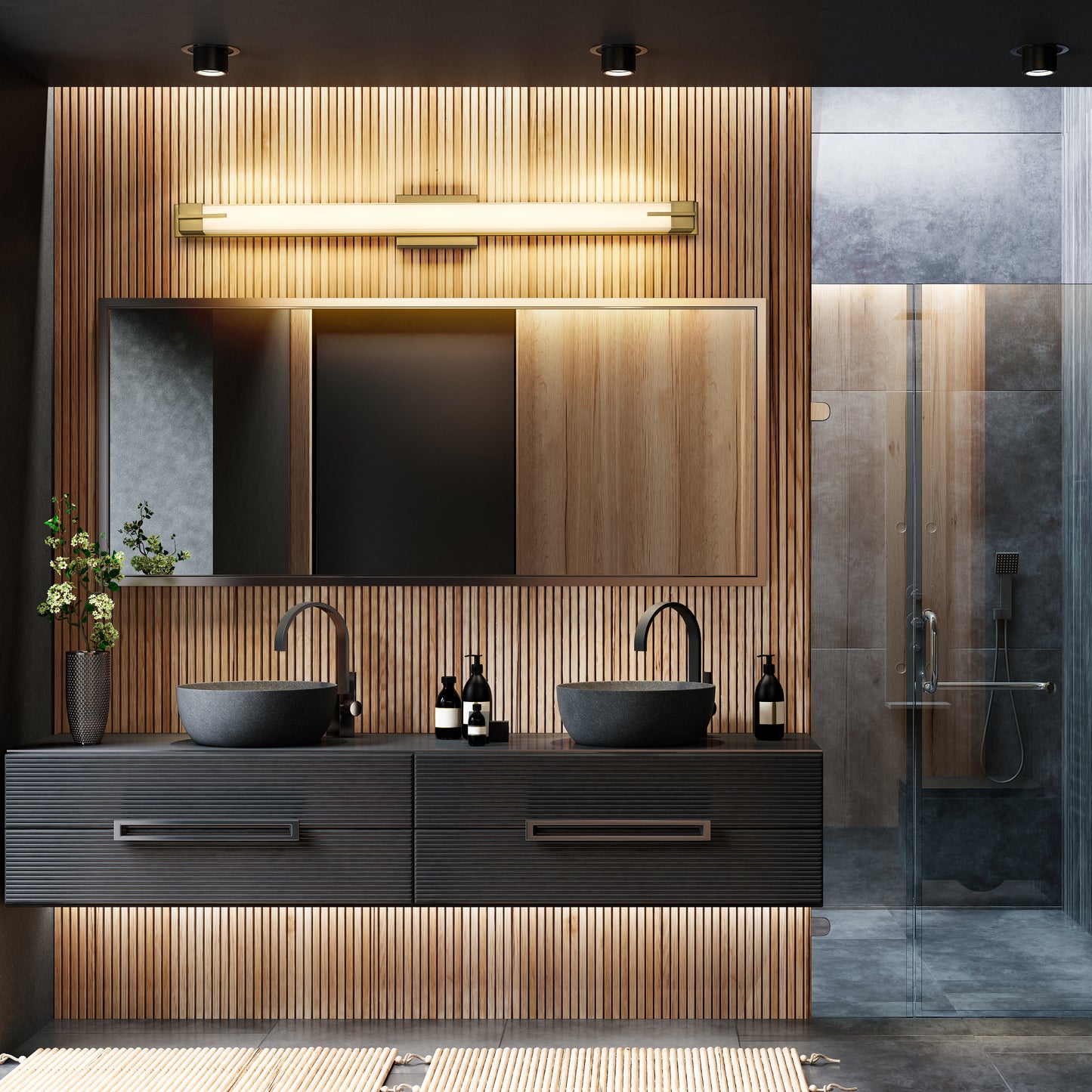 4100-43W-MGLD-LED - Chase 1 Light 43" Vanity - Modern Gold
