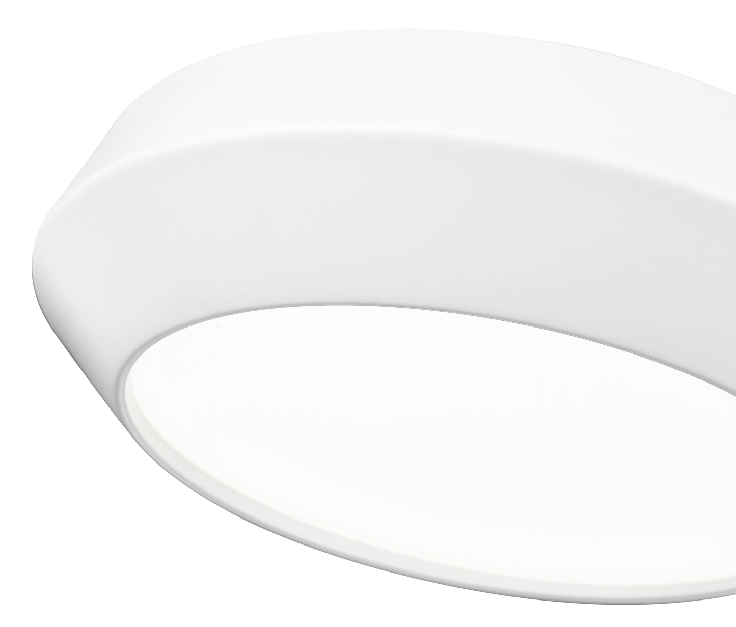 7701F12-MW-LED - Quasars 1 Light Flush 12" Mount - Matte White