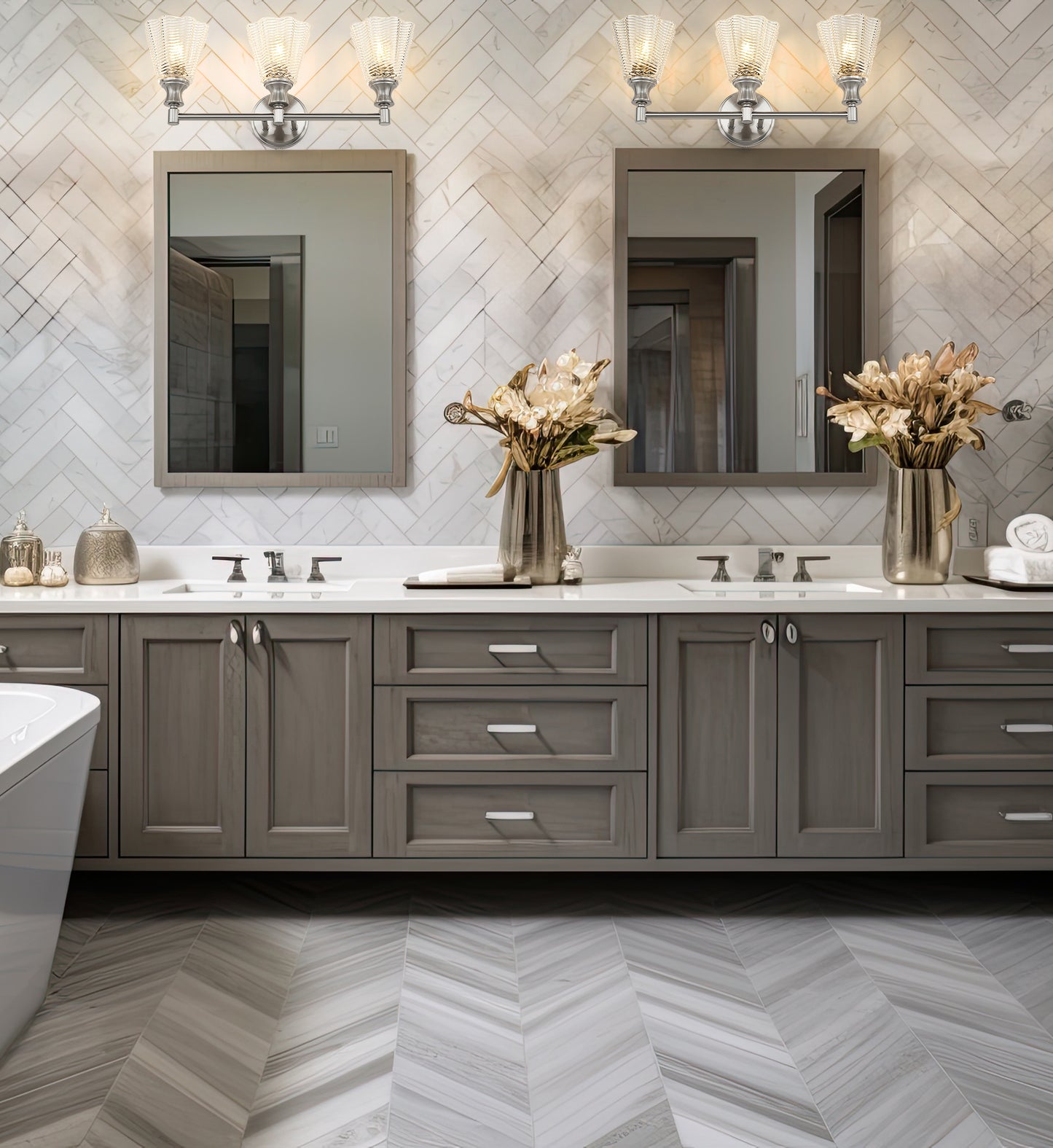 7704-3V-BN - Auden 3 Light 24" Vanity - Brushed Nickel