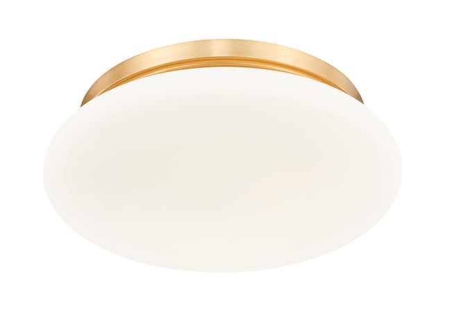 1025F12-MGLD-LED - Soleil 1 Light Flush 12" Mount - Modern Gold