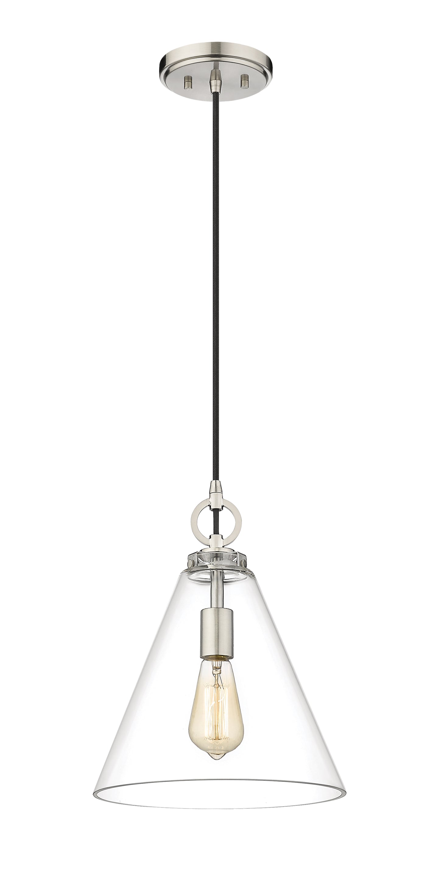 3034P11-BN - Harper 1 Light 12" Pendant - Brushed Nickel