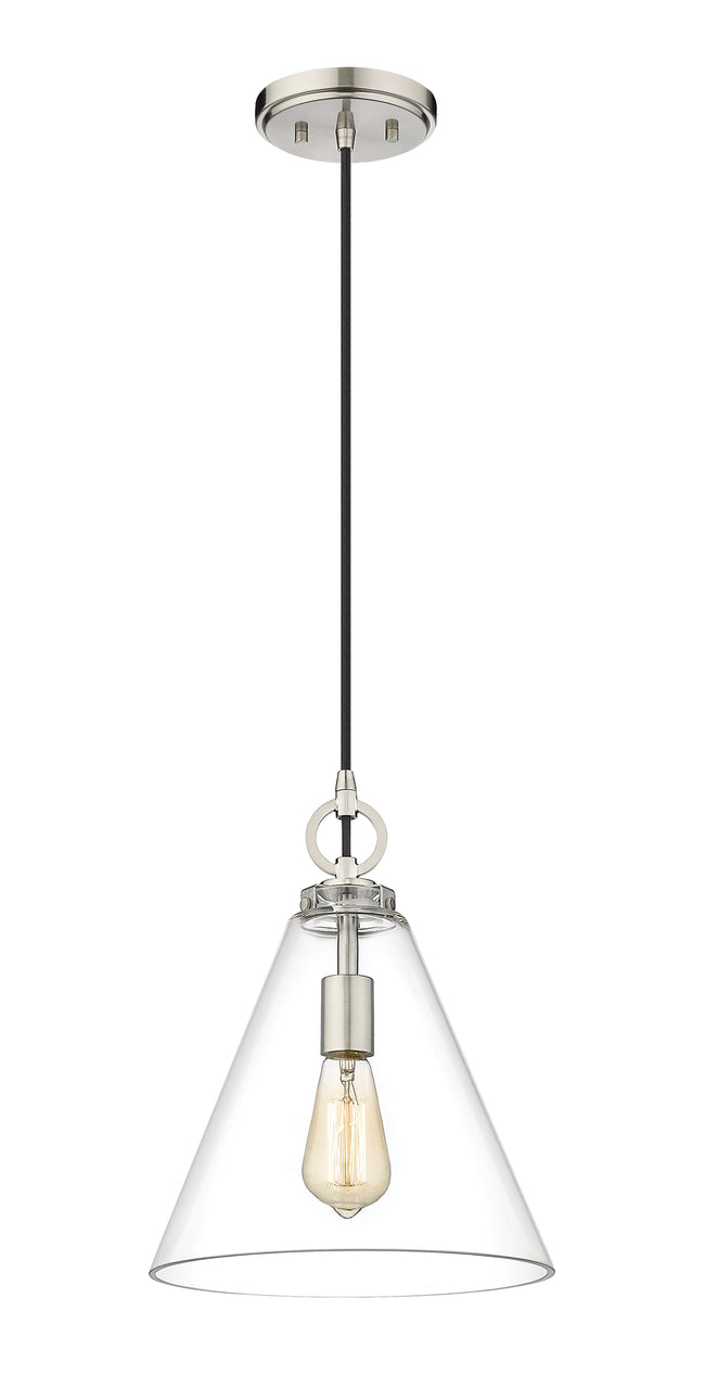 3034P11-BN - Harper 1 Light 12" Pendant - Brushed Nickel