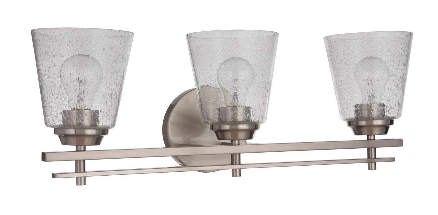 19624BNK3 - Drake 3 Light 24" Wide Vanity Light - Brushed Nickel