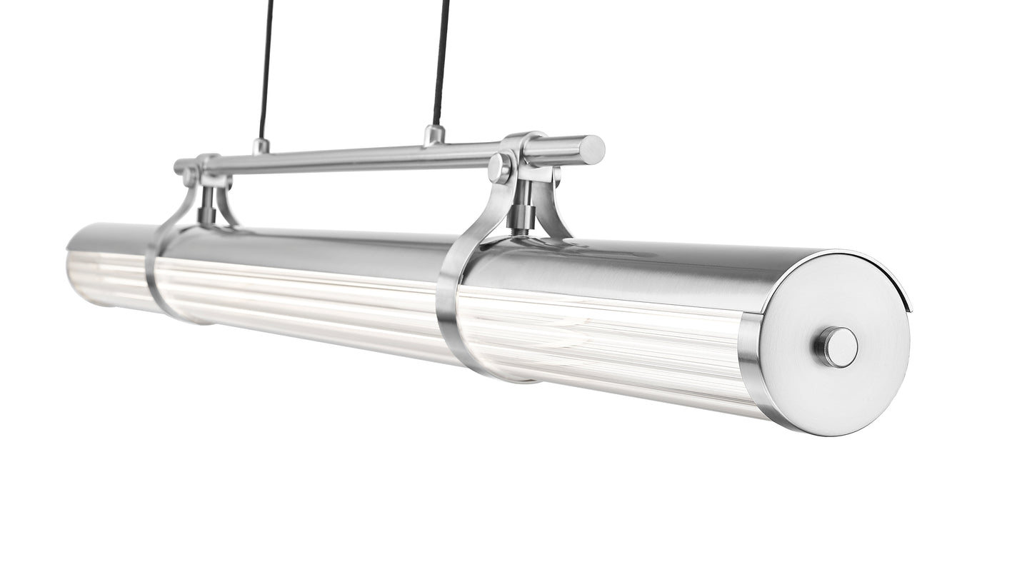 1959-44L-BN-LED - Benoit 1 Light Linear 44" Chandelier - Brushed Nickel