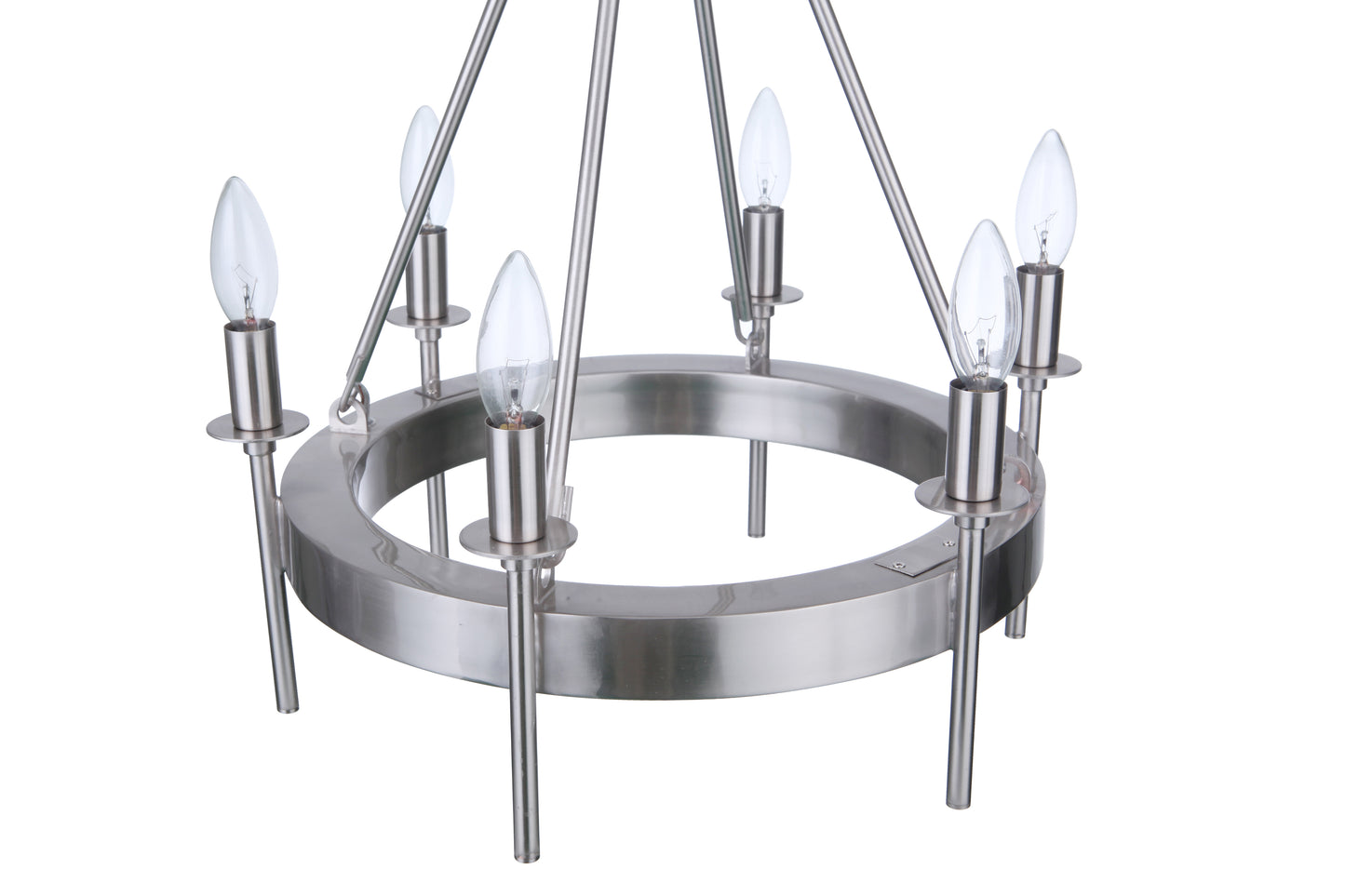 54326-BNK - Larrson 6 Light 18" Wide Chandelier - Brushed Nickel