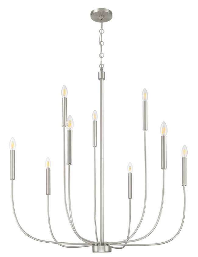 59829-BNK - Traci 9 Light 37" Wide Chandelier - Brushed Nickel