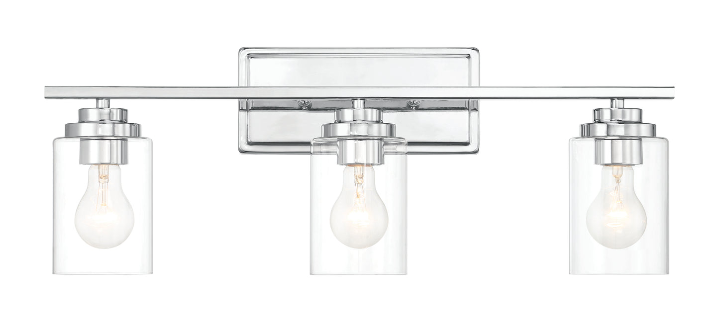 20425CH3 - Clark 3 Light 25" Wide Vanity Light - Chrome
