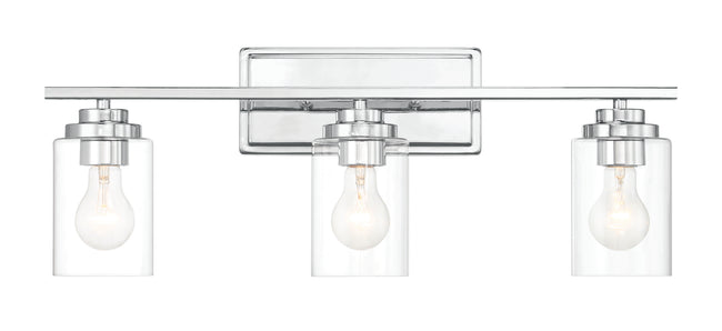 20425CH3 - Clark 3 Light 25" Wide Vanity Light - Chrome