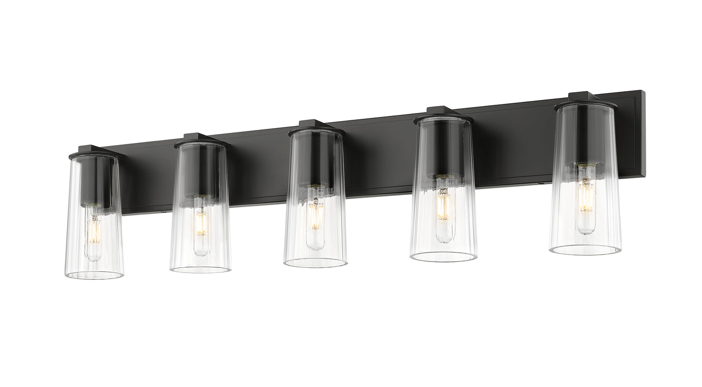 826-5V-MB - Titus 5 Light 40" Vanity - Matte Black