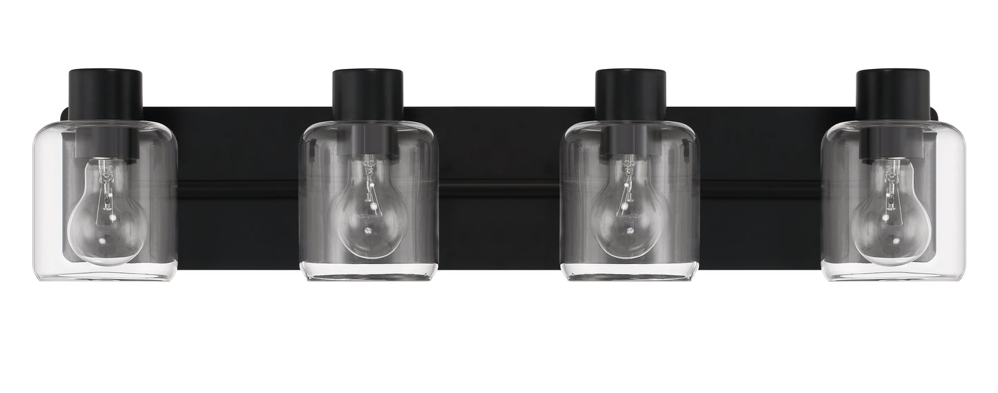 17728FB4 - Rori 4 Light 28" Wide Vanity Light - Flat Black