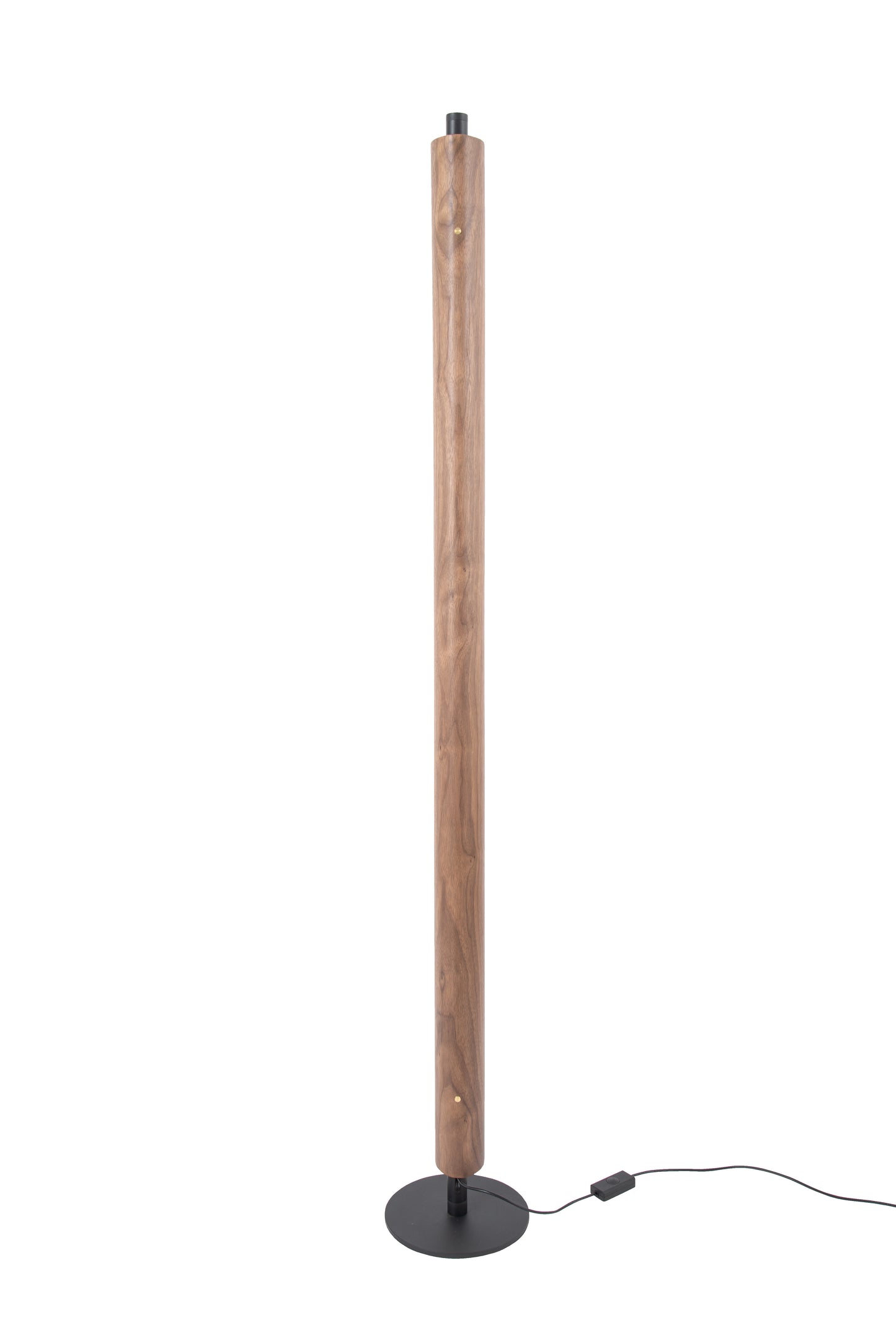 87031FBWAL-F - Cameron 1 Light 63" High Floor Lamp - Flat Black / Walnut