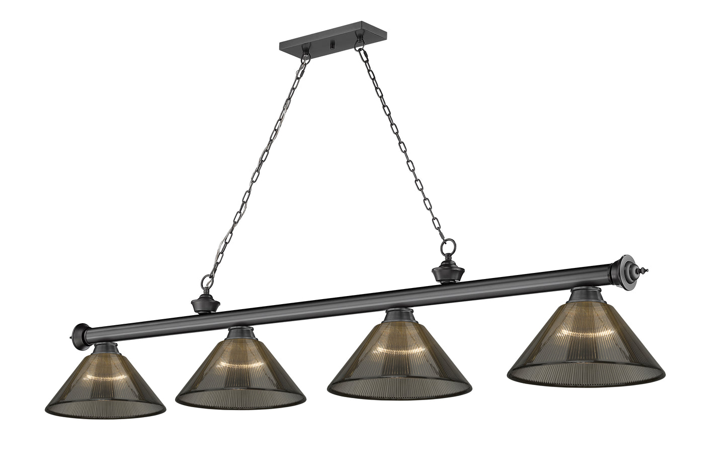 2306-4BP-ARS - Cordon 4 Light 81" Billiard - Bronze Plate