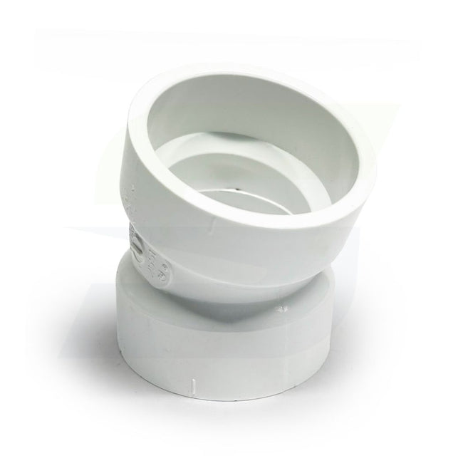 K079300 - 1-1/2" PVC Elbow - 22-1/2 Degree - Hub x Hub