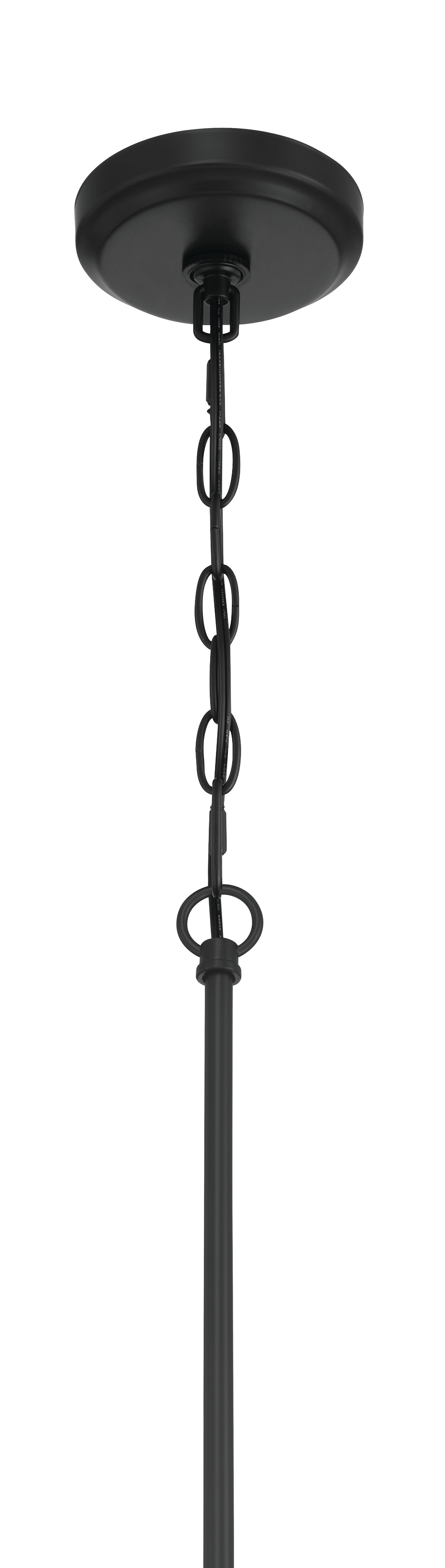 61191-FB - Pleated 1 Light 7.13" Wide Mini Pendant - Flat Black