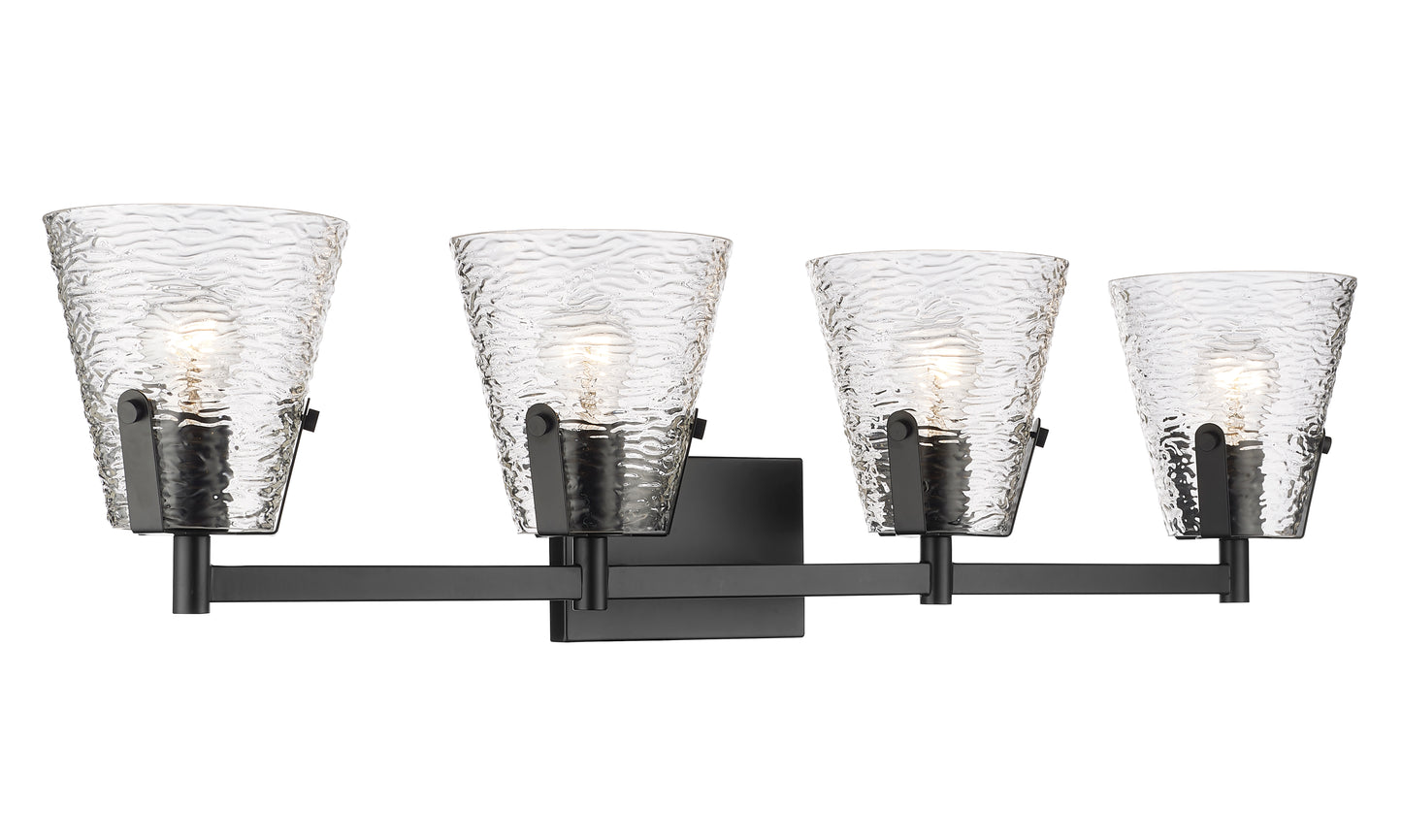 1101-4V-MB - Analia 4 Light 36" Vanity - Matte Black