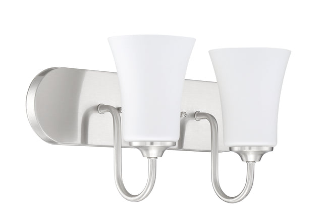 50402-BNK-WG - Gwyneth 2 Light 18" Wide Vanity Light - Brushed Nickel
