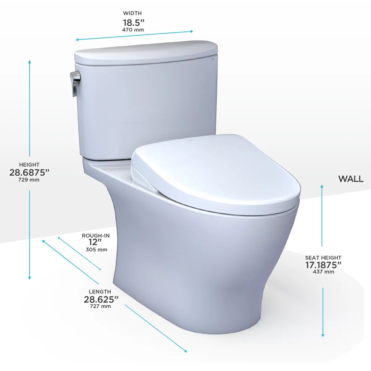 MW4424726CEFGA#01 -  Nexus WASHLET+ S7 Two-Piece Toilet with Auto Flush - Cotton White