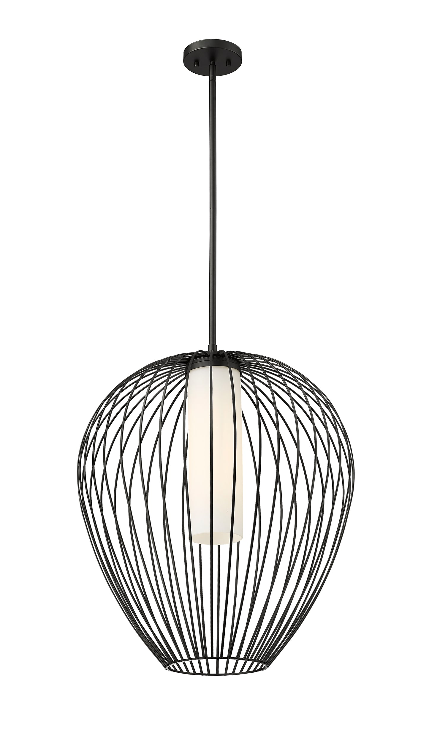 7507-22MB - Savanti 1 Light 22" Pendant - Matte Black