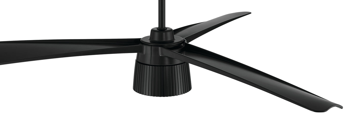 CTO52FB3 - Canto 52" 3-Blade Indoor/Outdoor Rated Damp Ceiling Fan 52" 3 Blade Indoor Outdoor Ceiling Fan with Light Kit - Flat Black