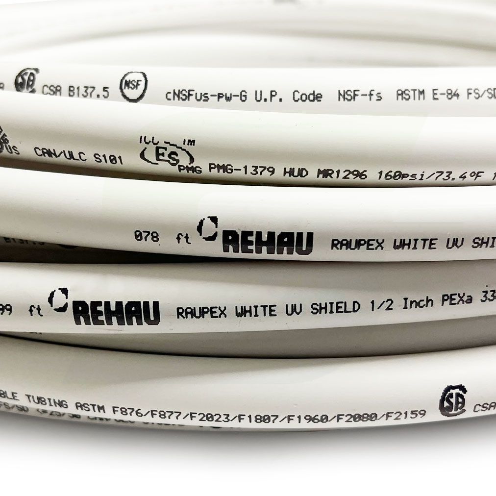 235351-153 - 1/2" RAUPEX White UV Shield Pipe Coil - 100 ft