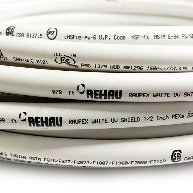 235351-153 - 1/2" RAUPEX White UV Shield Pipe Coil - 100 ft