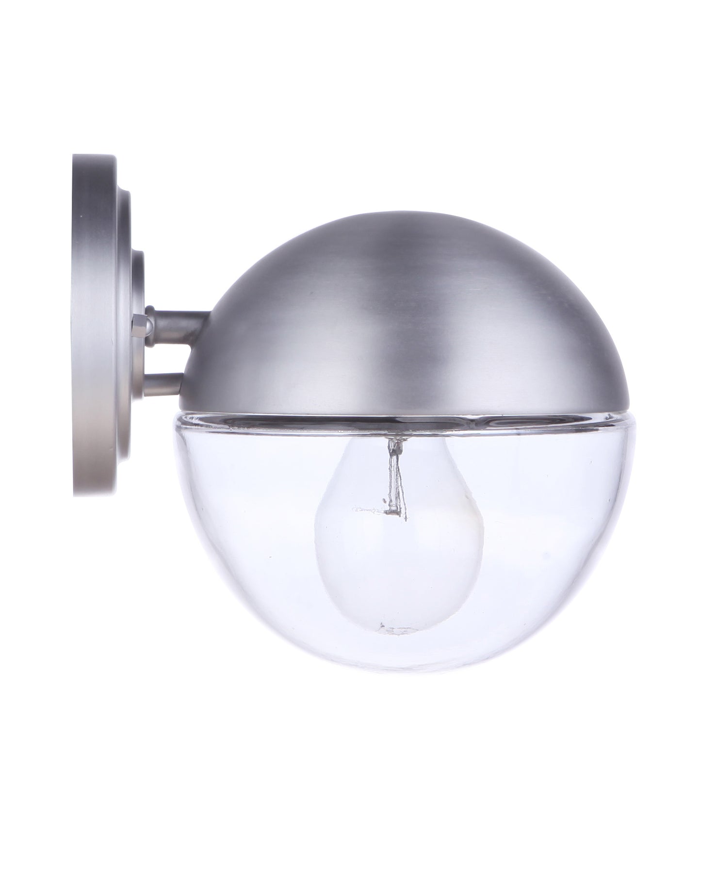 ZA3404-SA - Evie 1 Light 7.25" High Outdoor Wall Lantern - Satin Aluminum