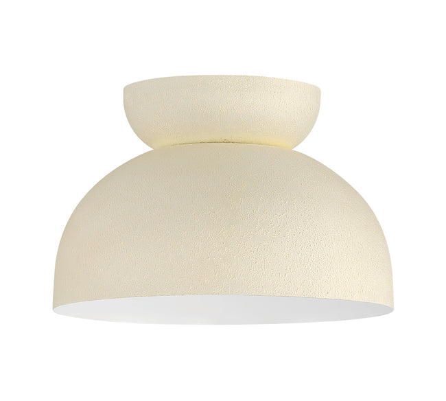 59181-CW - Ventura Dome 1 Light 10.5" Wide Flush Mount - Cottage White