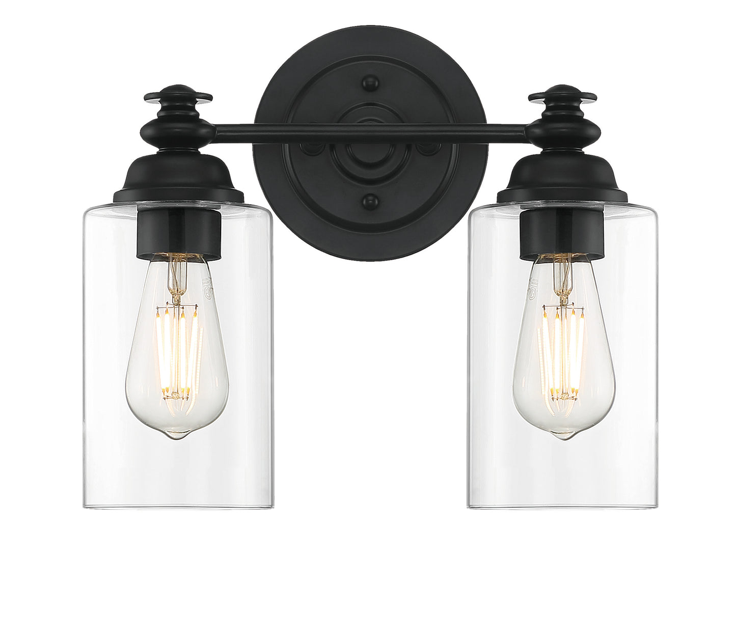 49802-FB-C - Dardyn 2 Light 13.38" Wide Vanity Light - Flat Black