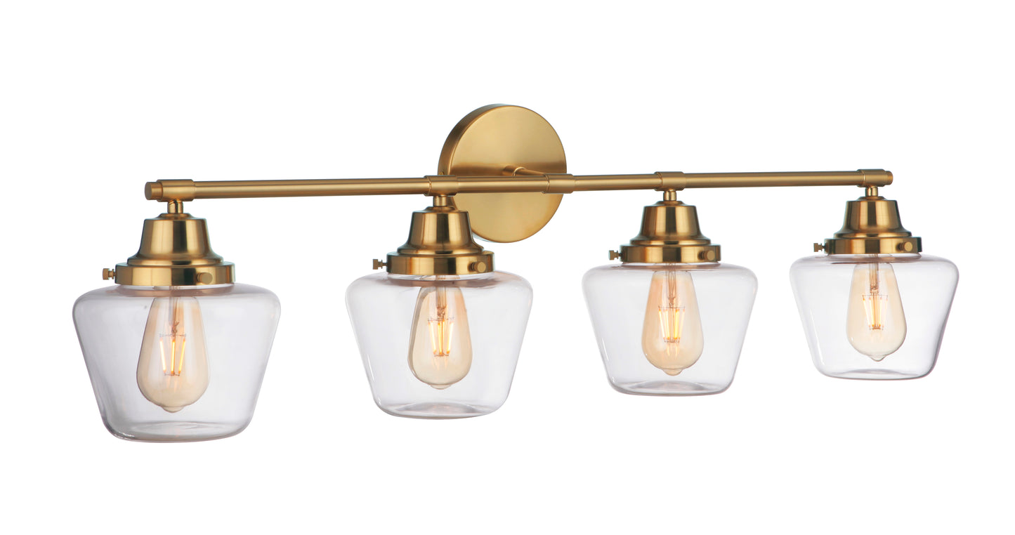 19538SB4 - Essex 4 Light 38" Wide Vanity Light - Satin Brass