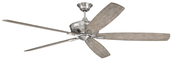 SNT72BNK5 - Santori 72 72" 5 Blade Indoor Outdoor Ceiling Fan with Light Kit - Brushed Nickel