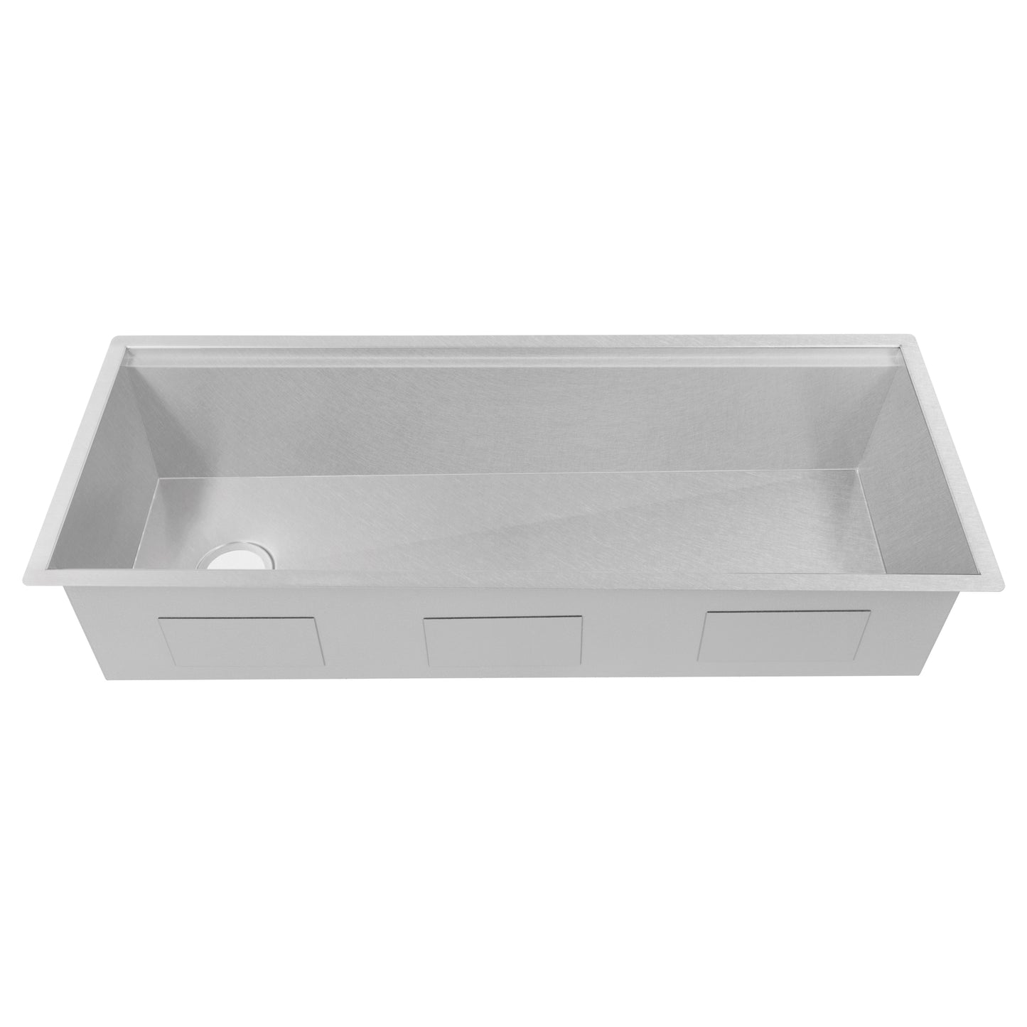 SLS-43S - 43" Garmisch Undermount Single Bowl Satin Stainless Steel Kitchen Sink with Bottom Grid and Accessories