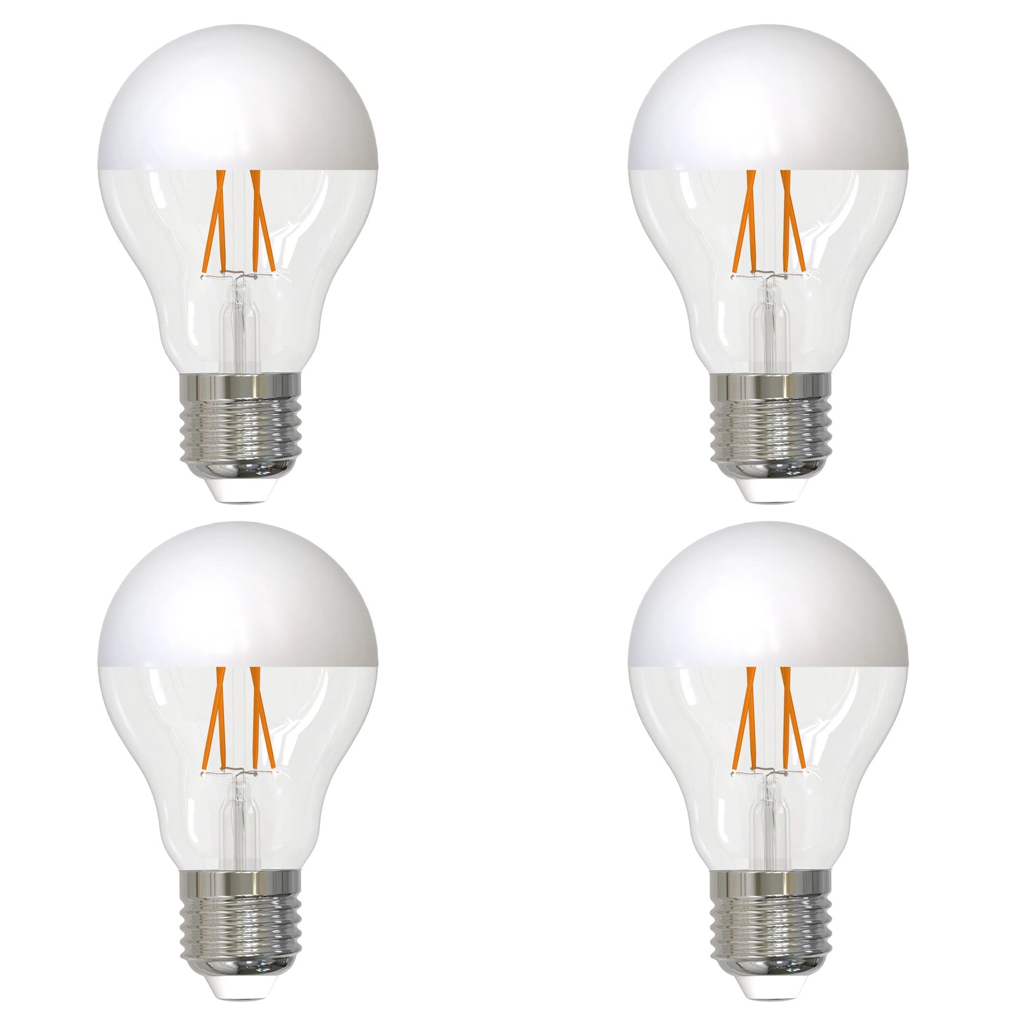 776837 - Filaments Dimmable A19 Half White Glass Medium Base - 5 Watt - 2700K - 4 Pack