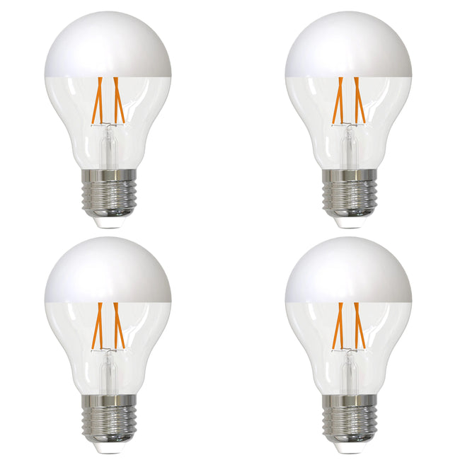 776837 - Filaments Dimmable A19 Half White Glass Medium Base - 5 Watt - 2700K - 4 Pack