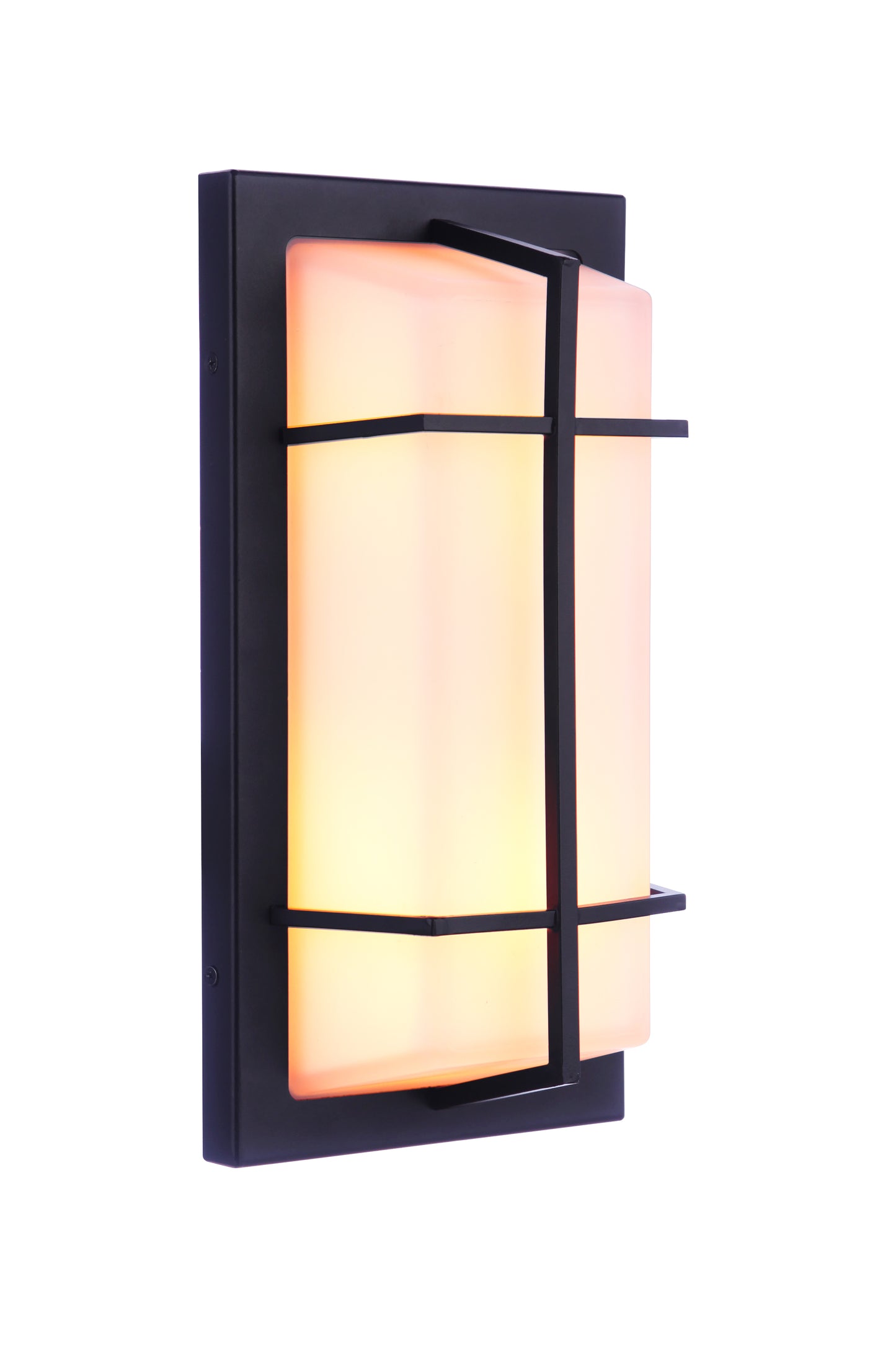 ZA6112-TB - Bulkhead Rectangular 2 Light 14" High Outdoor Wall/Ceiling Mount - Textured Black