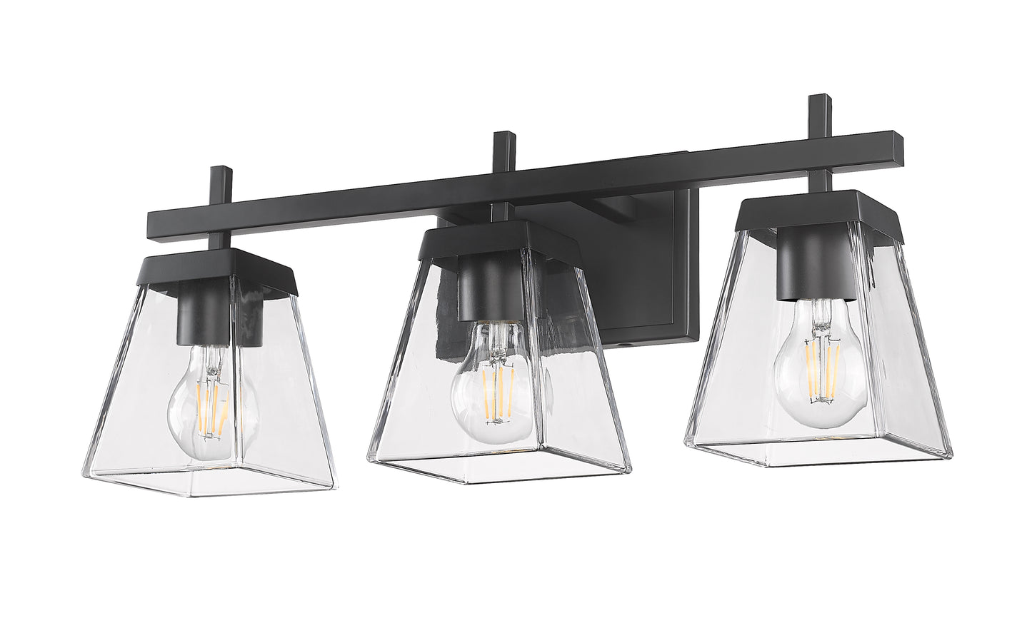 819-3V-MB - Lauren 3 Light 22" Vanity - Matte Black