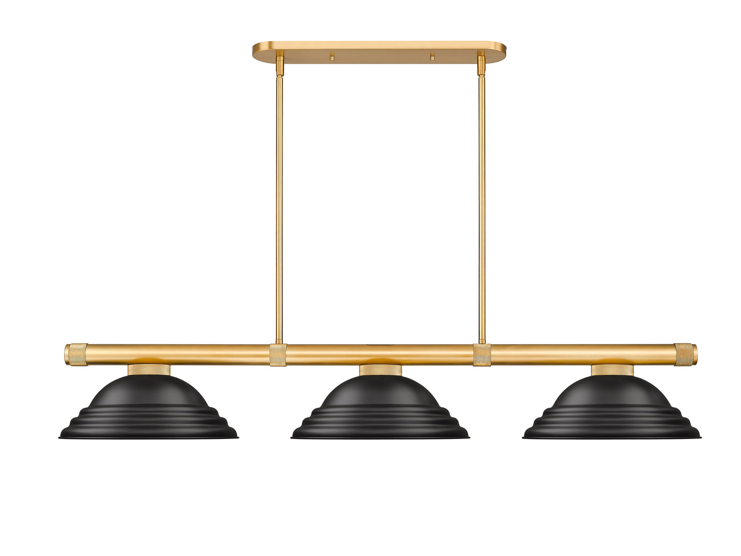 3050-3RB-SMB - Vanguard 3 Light 59" Billiard - Rubbed Brass