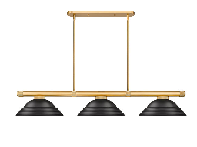 3050-3RB-SMB - Vanguard 3 Light 59" Billiard - Rubbed Brass