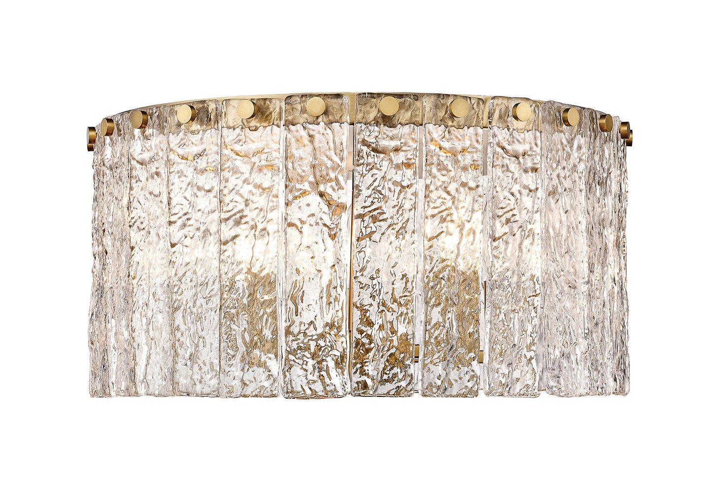 1943F16-MGLD - Glacier 5 Light Flush 17" Mount - Modern Gold