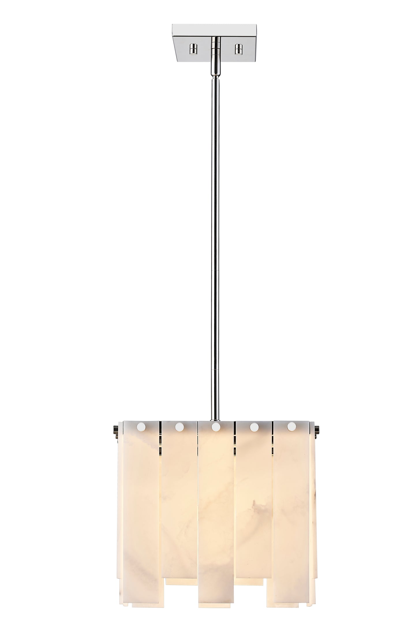 345P12-PN - Viviana 1 Light 12" Pendant - Polished Nickel